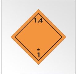 Plaque ADR - Transport Explosifs - Danger classe 1.4