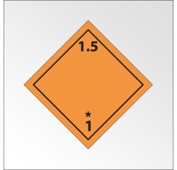 Plaque de Transport ADR - Matières et objets explosifs 1.5