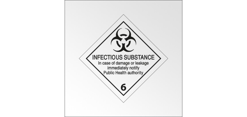 Panneau transport - Matières infectieuses - Texte inclus