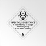 Panneau transport - Matières infectieuses - Texte inclus