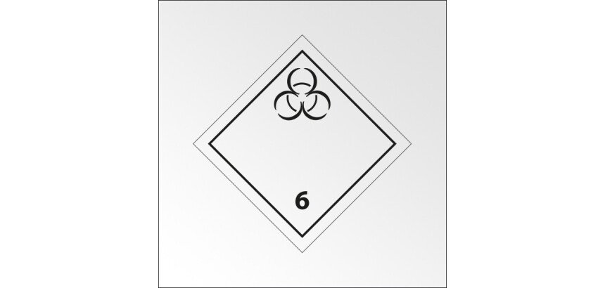 Panneau de transport adr 6 - Matières infectieuses - Norme ADR