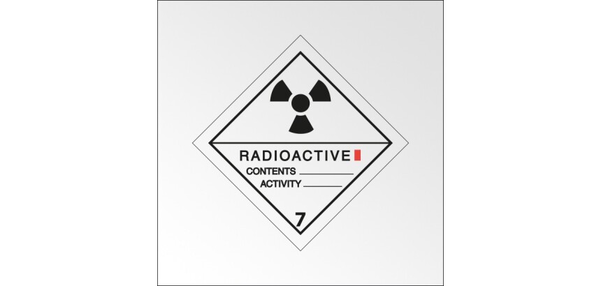 Plaque de Transport ADR 7 -Matières radioactives - Catégorie I