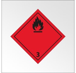 Plaque ADR 3 – Liquides inflammables – Signalétique transport  - 250 x 250 mm - Vinyle