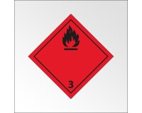 Plaque ADR 3 – Liquides inflammables – Signalétique transport  - 300 x 300 mm - PVC