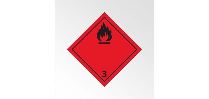 Plaque ADR 3 – Liquides inflammables – Signalétique transport  - 300 x 300 mm - Plaque magnétique