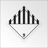 Plaque de transport ADR 9 - Matières et Objets dangereux - Norme ADR  - 100 x 100 mm - Plaque magnétique
