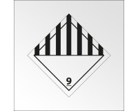 Plaque de transport ADR 9 - Matières et Objets dangereux - Norme ADR  - 250 x 250 mm - Plaque magnétique
