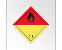 Plaque de Transport ADR 5.2 - Peroxydes organiques - Norme ADR  - 250 x 250 mm - PVC