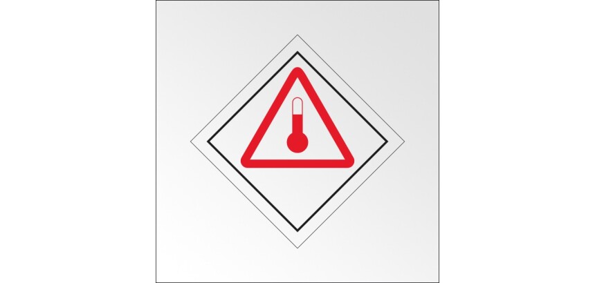 Panneau de signalisation - Transport matières chaudes ADR  - 300 x 300 mm - Plaque magnétique