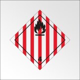 Plaque ADR - Transport Solide inflammable - Danger Classe 4  - 100 x 100 mm - Plaque magnétique