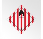 Plaque ADR - Transport Solide inflammable - Danger Classe 4  - 300 x 300 mm - Plaque magnétique