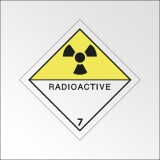 Plaque ADR - Transport Matières radioactives - Danger classe 7  - 100 x 100 mm - PVC