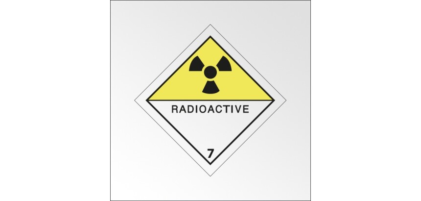 Plaque ADR - Transport Matières radioactives - Danger classe 7