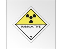 Plaque ADR - Transport Matières radioactives - Danger classe 7  - 300 x 300 mm - Plaque magnétique