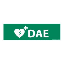 Signalétique panneau DAE 150 x 50 mm   - PVC