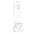 Support - Robinet d'incendie armé (RIA) - 1256 mm - Acier