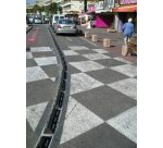 Séparateur de voies - Usage polyvalent - 600 x 150 x 70 mm  - Noir