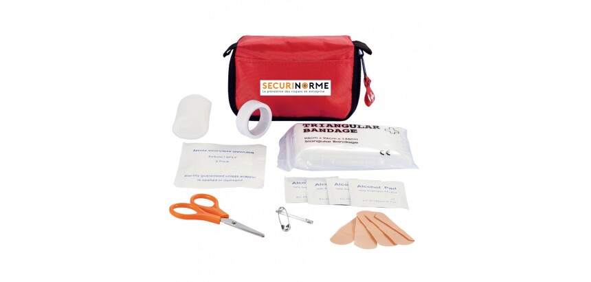 Trousse de secours Essentielle compacte - Nylon - 130 x 95 x 45mm