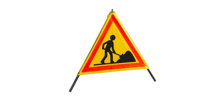 Tripode pliable - Signalisation chantier - Acier/Plastique