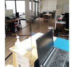 Écran de protection plexiglas – Hygiaphone comptoir adaptable  - Grand