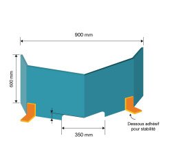 Écran de protection plexiglas – Hygiaphone comptoir adaptable  - Grand