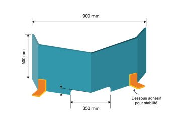 Écran de protection plexiglas – Hygiaphone comptoir adaptable  - Grand
