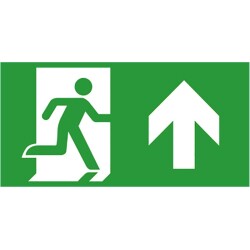 Étiquette - Sortie de secours vinyle adhesif - 200x100 mm
