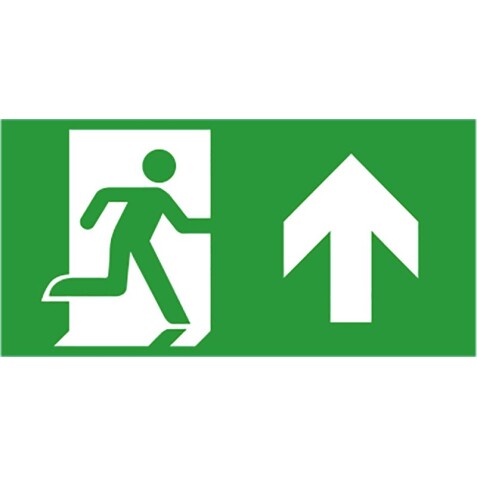 Étiquette - Sortie de secours vinyle adhesif - 200x100 mm