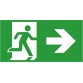 Adhésif - Sortie de secours droite 200x100 mm - Vinyle