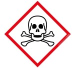 Lot d'étiquettes GHS06 - Matières Toxiques - Vinyle adhésif