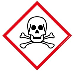 Lot d'étiquettes GHS06 - Matières Toxiques - Vinyle adhésif