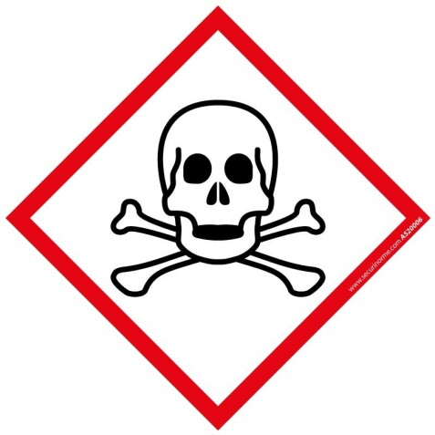 Lot d'étiquettes - Matières Toxiques - SGH06 - Vinyle adhésif