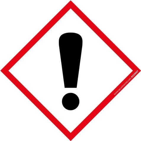 Lot d'étiquettes en losange - Danger - SGH07 - Vinyle adhésif