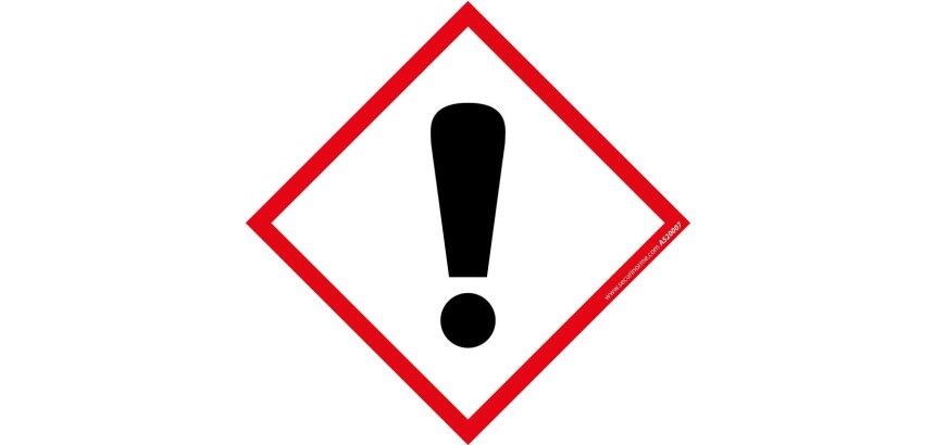 Lot d'étiquettes GHS07 - Danger - Vinyle adhésif  - 40 x 40 mm