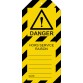 Étiquettes - Danger : Hors-Service - Polyester Souple  - 75 x 160 mm