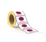 Rouleau d'Étiquettes -Déplacez votre véhicule -75 x 75 mm -250 ex