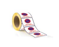 Rouleau d'Étiquettes -Déplacez votre véhicule -75 x 75 mm -250 ex