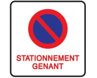 Rouleau d'Étiquettes - Stationnement gênant - 75 x 75 mm - 250 ex