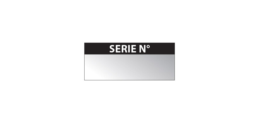 Étiquettes de Contrôle "SÉRIE N°" - Aluminium - Lot de 350 ex