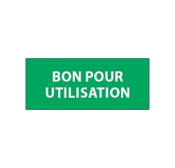 Étiquettes contrôle - Bon pour utilisation - 350 pièces