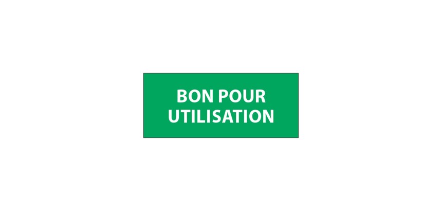 Étiquettes contrôle - Bon pour utilisation - 350 pièces