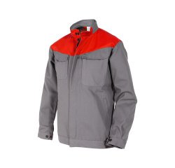 Blouson de Travail - Empiècements Contrastés - Coton/Polyester  - Rouge - Taille 3
