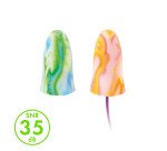 Paire de Bouchons d'oreilles - Multicolores 35 dB - Mousse Polyuréthane