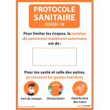 Affiche nombre de personnes maximum autorisées – Orange – A3/A4