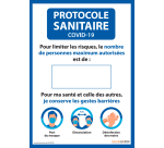 Affiche - Nombre de personnes maximum autorisées - A3 et A4 - version bleue