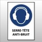 Panneau 'Serre-tête anti-bruit obligatoire - M003