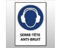 Panneau EPI - Serre-tête anti-bruit obligatoire - M003 - ISO 7001