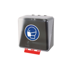 Boîte de rangement EPI - Protections Respiratoires Transparentes - ABS  - Mini