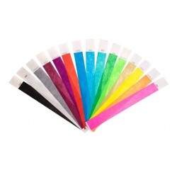 Bracelet d'identification - Numérotation aléatoire - Tyvek  - Vert Clair Fluo