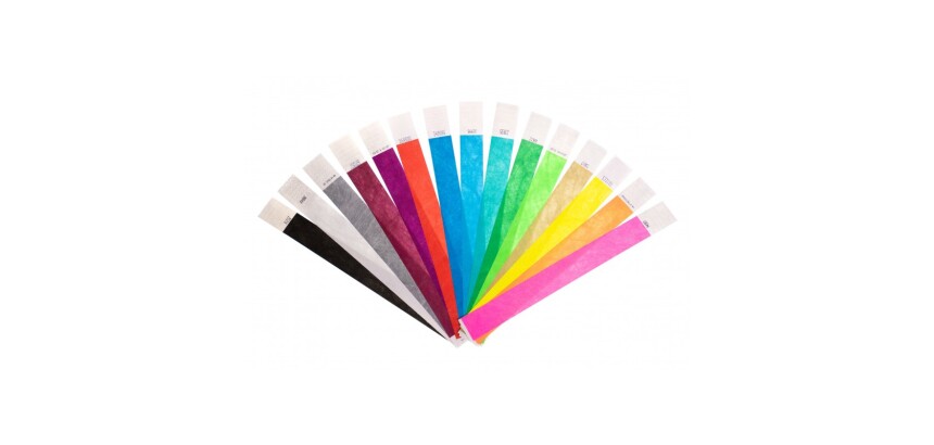 Bracelet d'identification - Numérotation aléatoire - Tyvek  - rose fluo